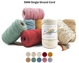 Macrame Cord 3mm Cotton Single Strand Macrame Cotton Cord for Wall Hangings  Large Roll Macrame Cord for Plant Hangers in Bulk 310 Yards 