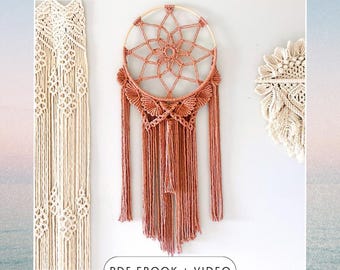 Makramee Traumfänger Muster EBOOK mit Video (13 x 32 Zoll)