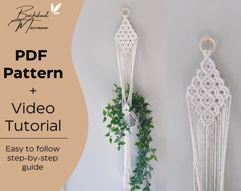 Macrame Plant Hanger DIY Pattern EBOOK Macrame Tutorial Macrame Plant Hanger Pattern for Boho Planter Indoor Plant Pattern PDF instructions