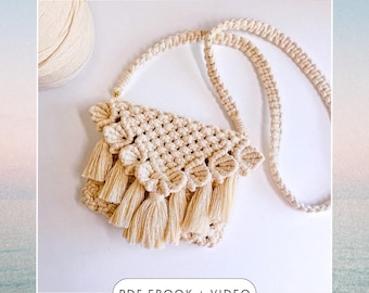 Macrame Cross Body Bag DIY Pattern Ebook: Step-by-step