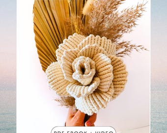 Macrame Rose Pattern: 3D Flower Bouquet Tutorial (PDF Pattern)