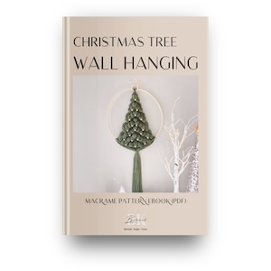 Macrame Christmas Tree Wall Hanging DIY Pattern EBOOK - Macrame Christmas Tree Dreamcatcher Pattern - Tutorial PDF instructions + Video