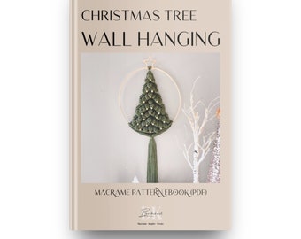 Macrame Christmas Tree Wall Hanging DIY Pattern EBOOK - Macrame Christmas Tree Dreamcatcher Pattern - Tutorial PDF instructions + Video