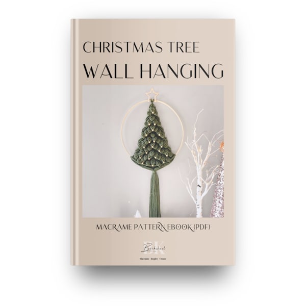 Patrón DIY Macrame Árbol de Navidad para colgar en la pared EBOOK - Patrón Macrame Árbol de Navidad Atrapasueños - Tutorial PDF instrucciones + Vídeo