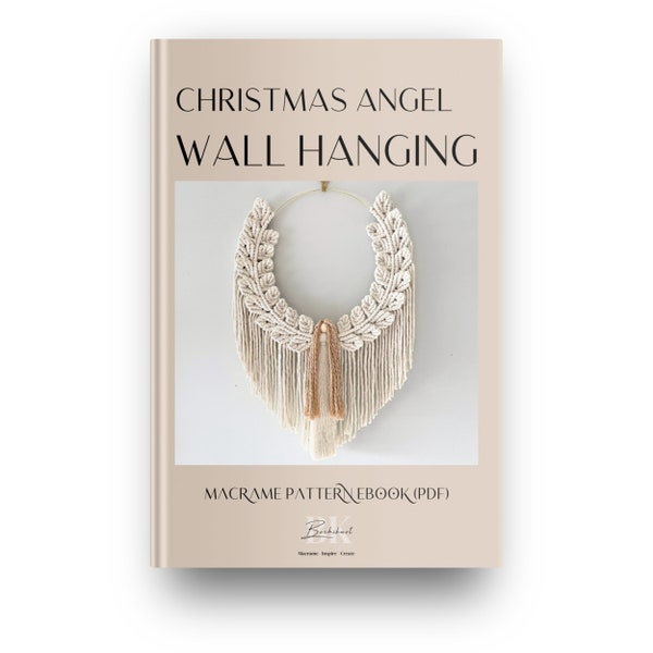 Macrame Christmas Angel Wall Hanging Pattern EBOOK - DIY Macrame Christmas Angel Dreamcatcher Decor - PDF Step by Step Instructions + Video