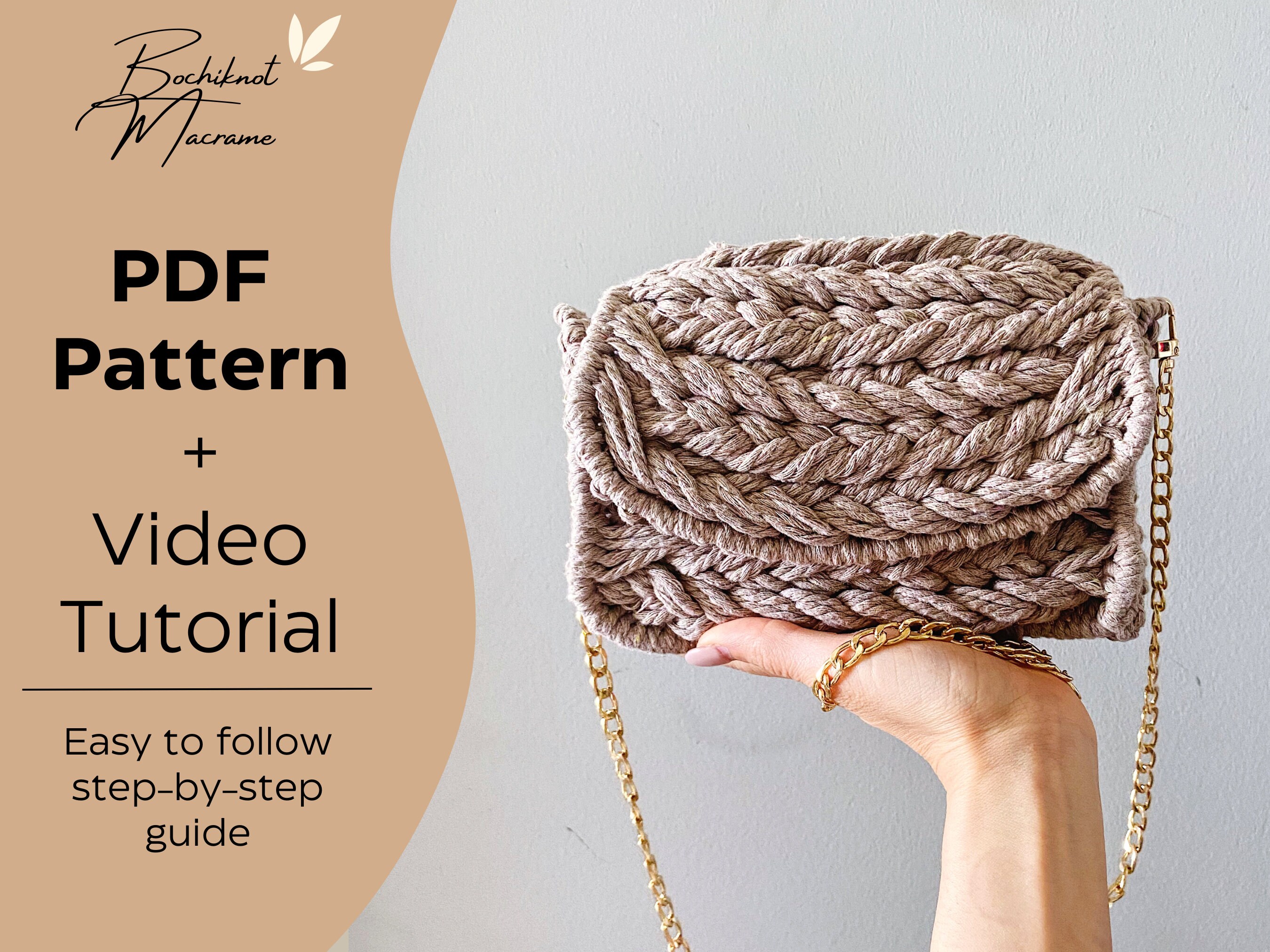 DIY Macrame Bag KIT Make Your Own Shoulder or Crossbody Purse