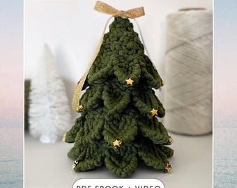 Macrame 3D Christmas Tree Pattern Ebook -  DIY Macrame Christmas Tree Table Decor - Digital PDF Step-by-Step Instructions + Video