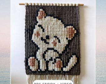 マクラメキティピクセル壁掛けパターン – DIYチュートリアル（PDF電子書籍）