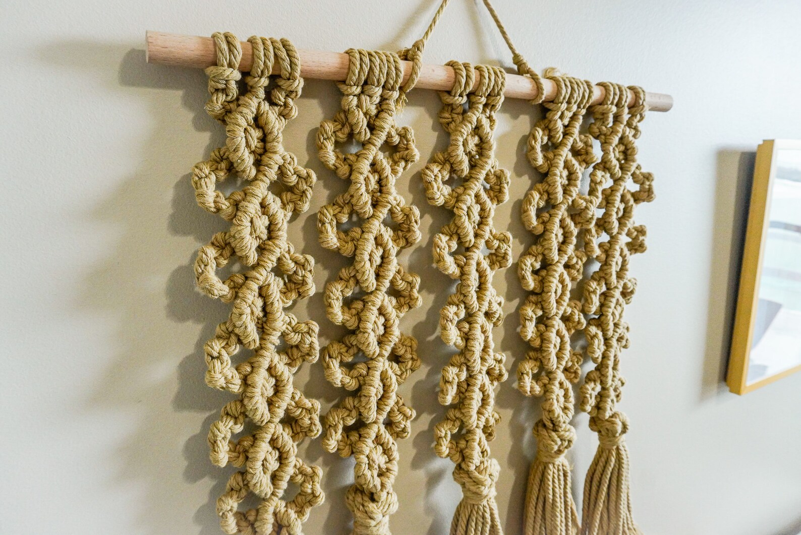 Macrame Lace Pattern Wall Hanging Etsy