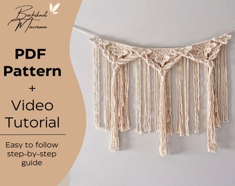 Macrame Wall Hanging DIY Pattern EBOOK Macrame Tutorial Macrame Garland Pattern for Macrame Wall Hangings Pattern PDF instructions large