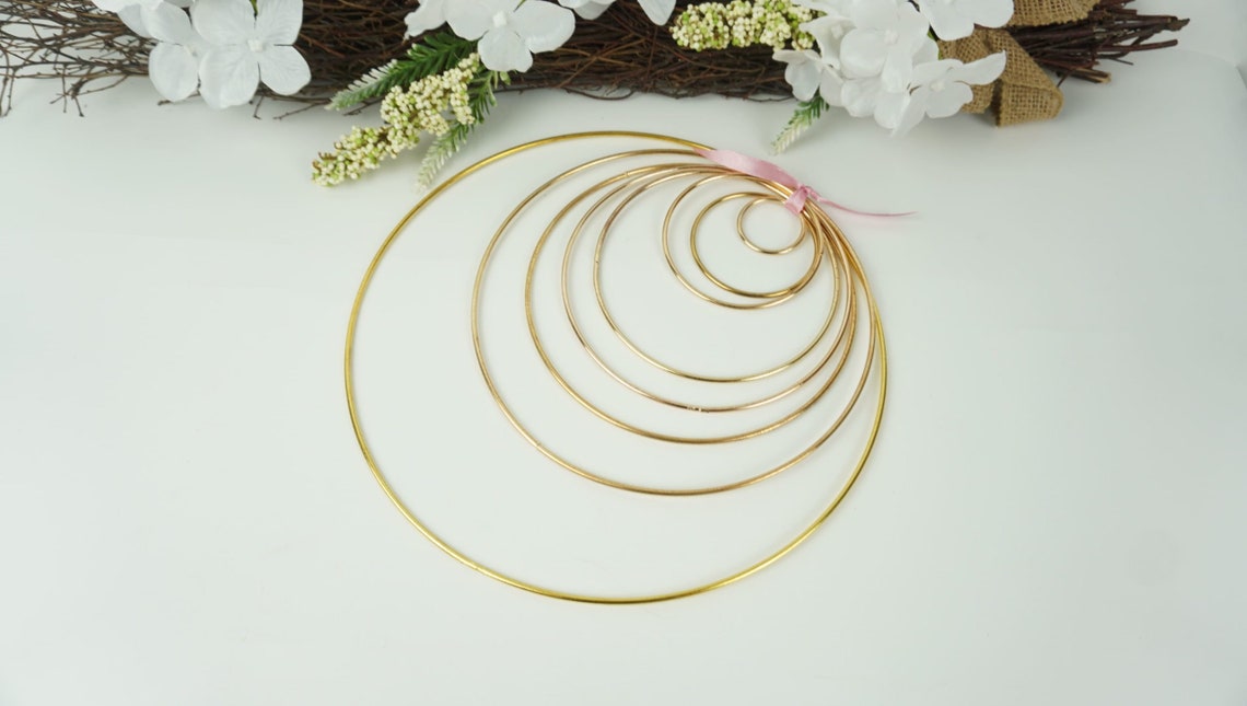 Macrame Metal Rings 8pack Etsy