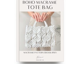 Bolsa Boho Macrame DIY Padrão EBOOK + Vídeo Tutorial