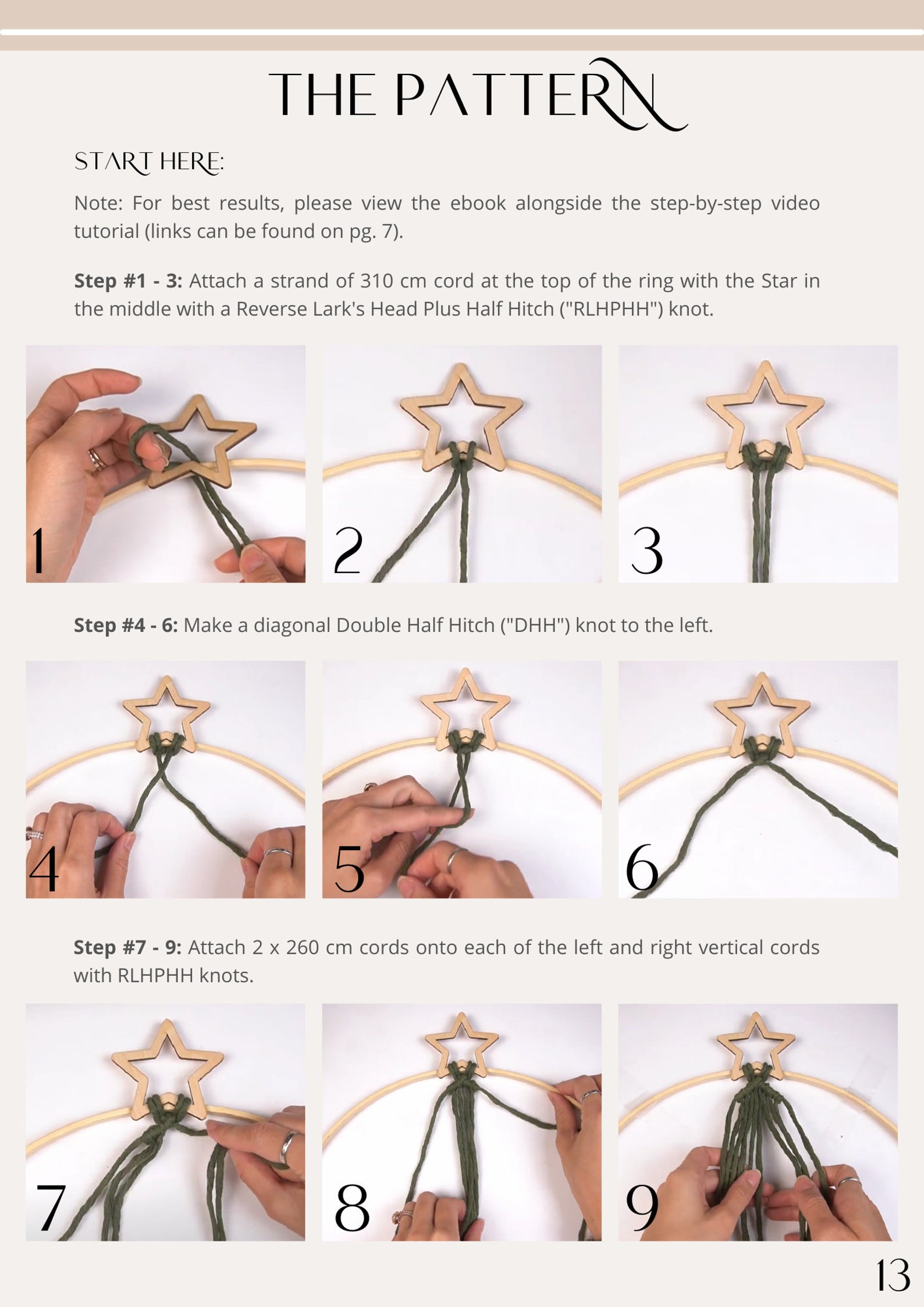 Macrame Christmas Tree Wall Hanging DIY Pattern EBOOK - Macrame ...