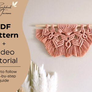 Macrame Pattern Half Mandala DIY Pattern EBOOK Macrame Tutorial Pattern for Macrame Wall Hangings Macrame Mandala Pattern PDF instructions