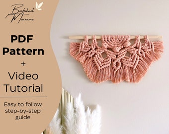 Macrame Pattern Half Mandala DIY Pattern EBOOK Macrame Tutorial Pattern for Macrame Wall Hangings Macrame Mandala Pattern PDF instructions