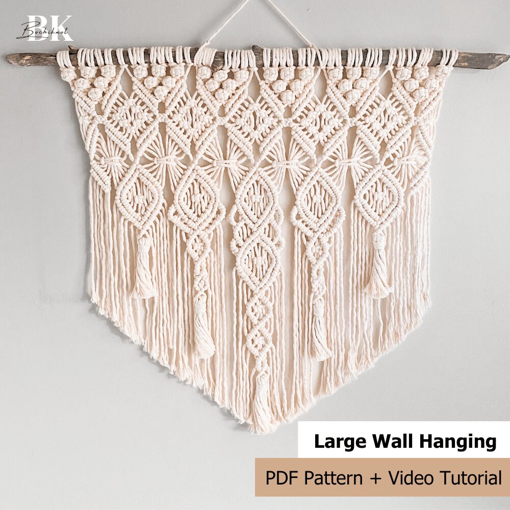 Large Macrame Wall Hanging Pattern (PDF EBOOK + Video) - Etsy