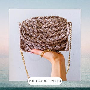 PDF & VIDEO | Macrame Braided Bag Ebook Pattern - Boho Chic Purse - Bohemian Fashion Accessories - Crochet Net Bag - Boho Handbag Tutorial