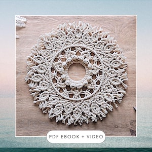 Makramee-Muster Mandala DIY-Muster EBOOK Makramee-Anleitung für Makramee-Wandbehänge Makramee-Mandala-Muster Fortgeschrittene PDF-Anleitungen