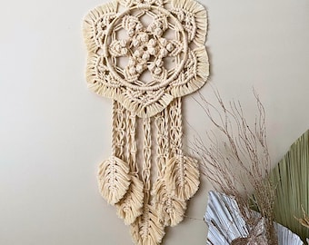 Molde de Macramê para Apanhador de Sonhos – Cassia Boho para Decoração de Parede (Download Digital em PDF)