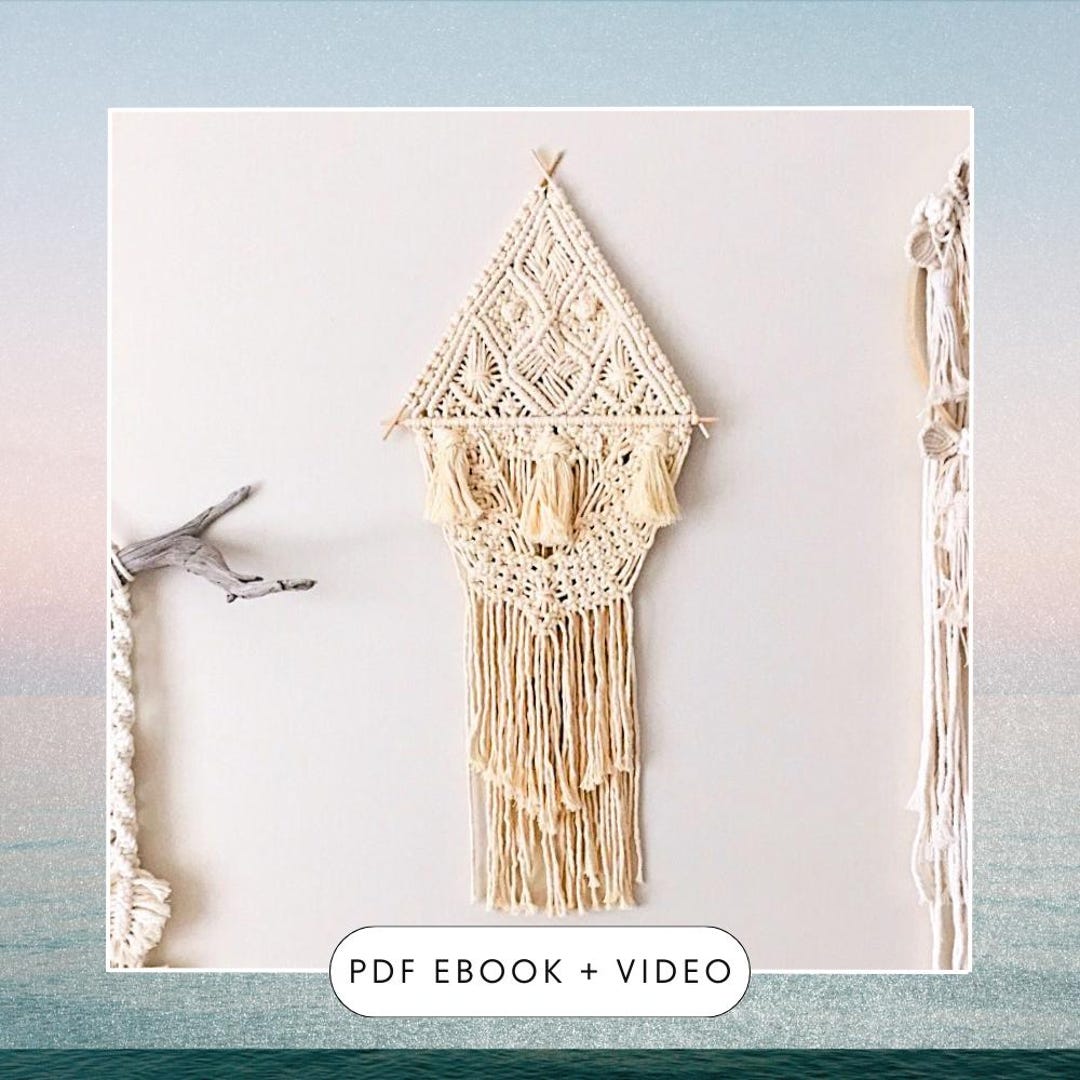 Macrame Triangle Wall Hanging Pattern, Aztek DIY (PDF EBOOK) - Etsy