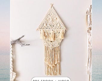 Macrame Triangle Wall Hanging Pattern, Aztek DIY (PDF EBOOK)