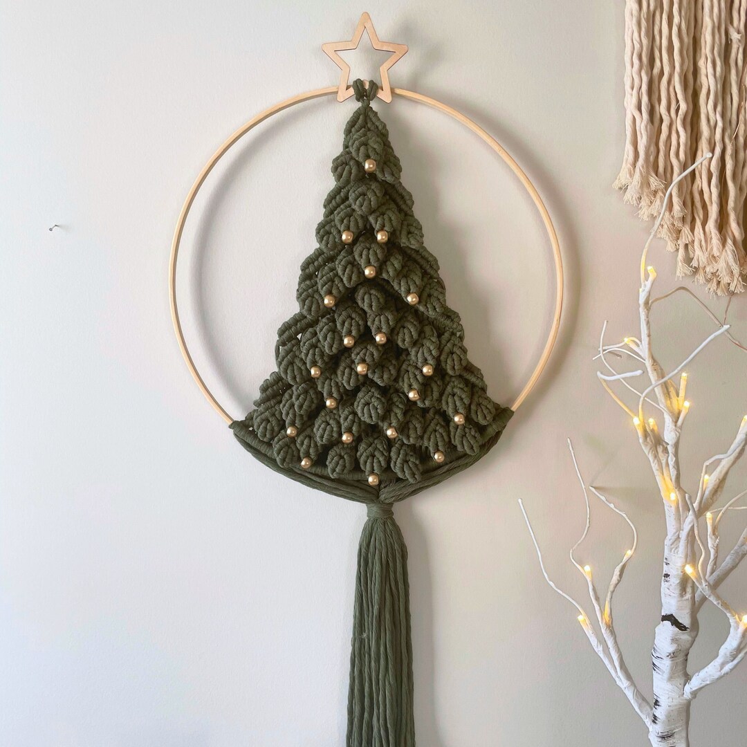 Macrame Christmas Tree Wall Hanging DIY Pattern EBOOK - Macrame ...