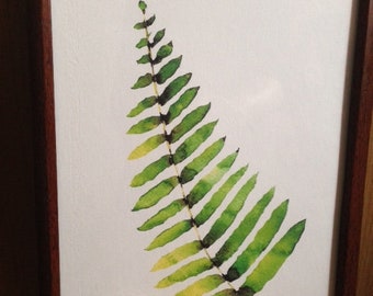 Abstract Leaf Watercolor Print