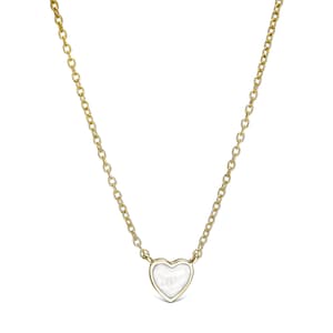 14K Gold Heart Enamel Pendant Necklace: Custom Jewelry Gift
