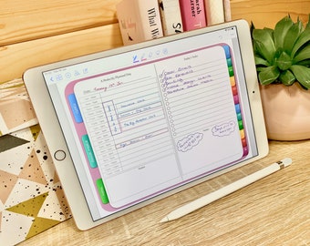 Daily View Digital Planner Diary - Can be used year after year!