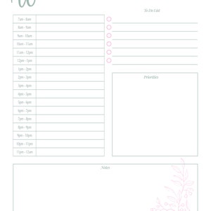 7 Day Planner Printable Weekly Schedule Weekly Organizer Printable Printable Week Planner To Do List A4, A5, A6 image 4