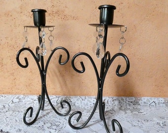 Candle Holders Vintage/Retro set of 2 Metal Candleholders Home Decoration