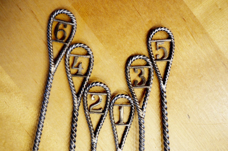 Antique Silver Coated Spoons With Numbers 1 6 Teaspoons Cake Spoons Ornamented Spoons Gift For The Hostess Flatware Silverware Home Living Kromasol Com