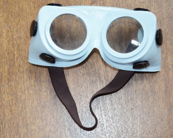 Vintage Blue Steampunk Goggles Safety Glasses Protective  Glasses Safety Goggles Cyberpunk  Halloween Goggles