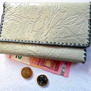 Cartera NO UTILIZADA Cartera de cuero suave vintage UNISEX Cartera de cuero con herramientas grandes