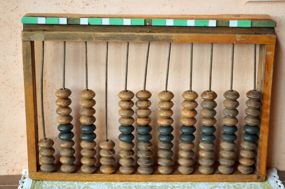 vintage wooden abacus
