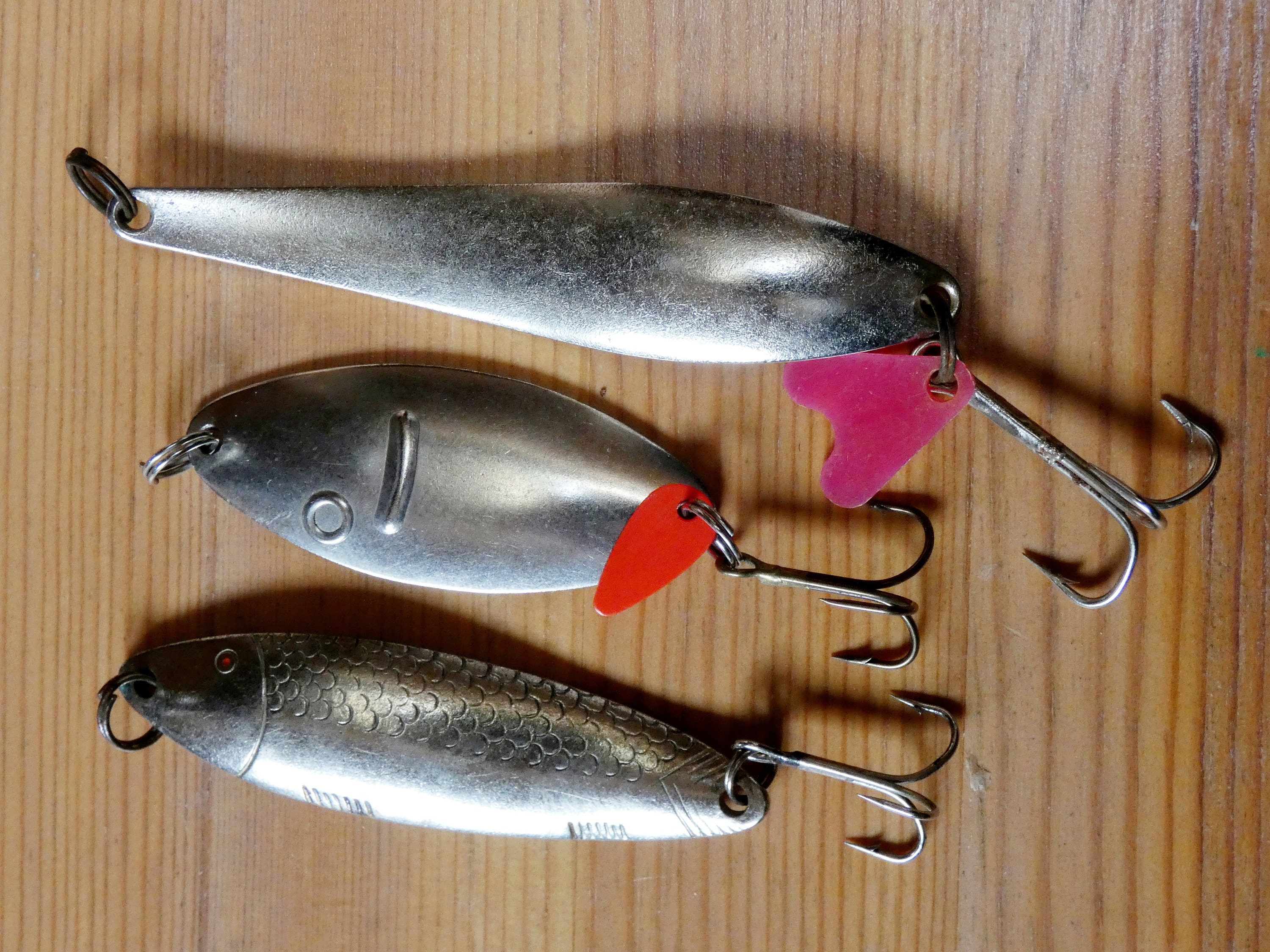 Vintage Fishing Lures Set of 3 Metal Lures Soviet Vintage Bait Hook Lures  Three Prong Fishing Lures Trolling Spoons -  UK