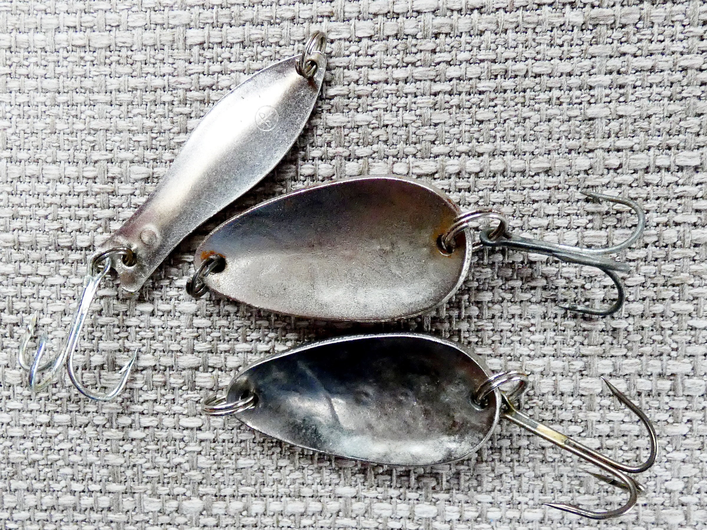 Vintage Fishing Lures Set of 3 Metal Lures Soviet Vintage Bait Hook Lures  Three Prong Fishing Lures Trolling Spoons 