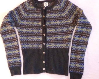 Noa Noa XS Ladies/Girls Sweater Very Soft Knitwear Raglan Buttoned Sweater Vintage Cardigan made in Denmark