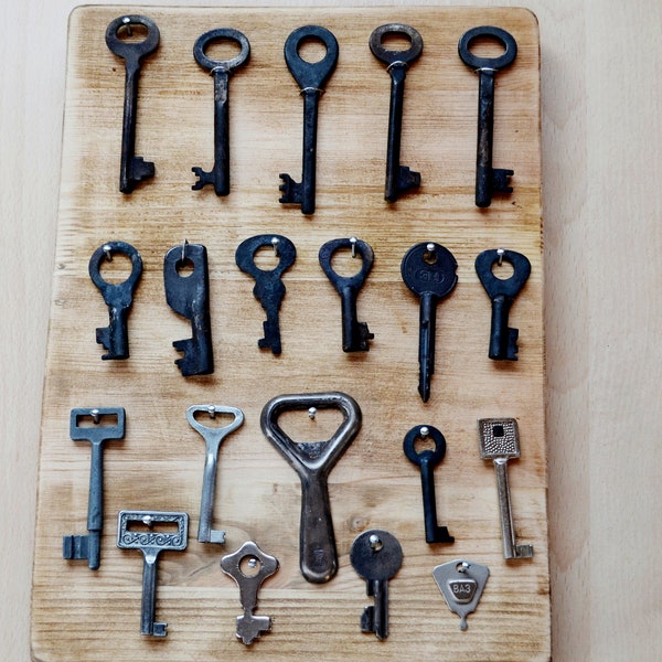 Wooden Skeleton Key Etsy