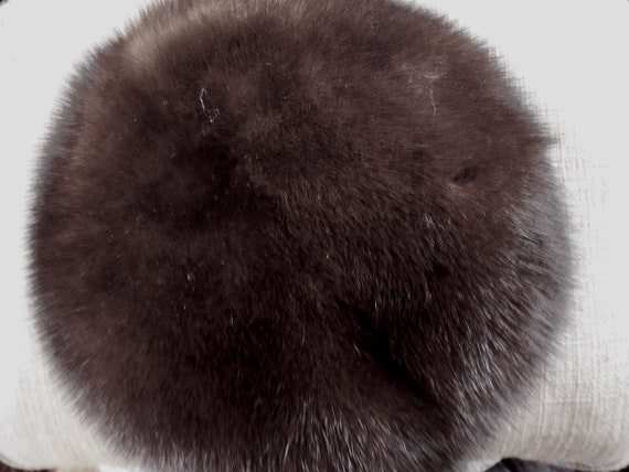 Size 56-57 Fur Hat Vintage Ladies Natural Mink Fu… - image 8