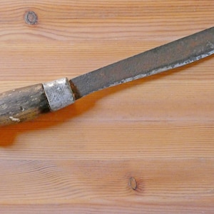 12,6 &quot; ANTIQUE KNIFE  Large and Heavy Estonian Hand Forged  Puuko Survival knife Hunting Puukko Antique Rustic Knife