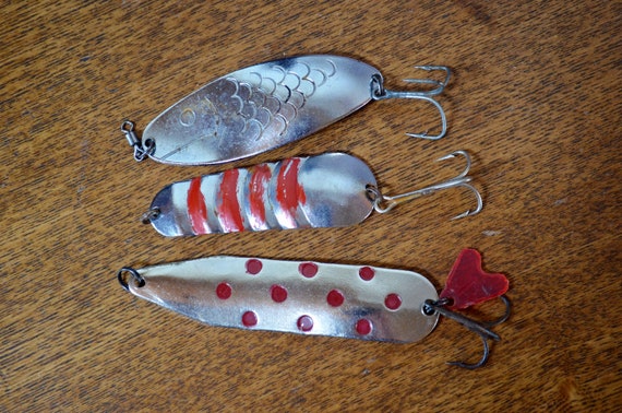LARGE Fishing Lures Vintage Set of 3 Handmade Lures Soviet Vintage Bait Hook  Lures Three Prong Fishing Lures Trolling Spoons -  Canada