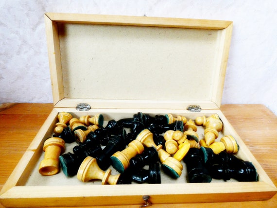 ソビエトヴィンテージ木製チェスセット ロシアチェス フルセット