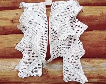 Wide Lace Hand Crocheted Cotton Lace from Estonia for decoration pillow curtain table runner towel