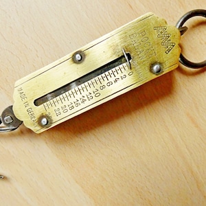 RARE! ANTIQUE Brass/Metal Pocket Balance Fits in Your pocket German Quality! Kitchen Decor Collectors find