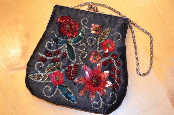 Vintage Small Ladies/Girls Pouch 80s  Bag Retro S… - image 2