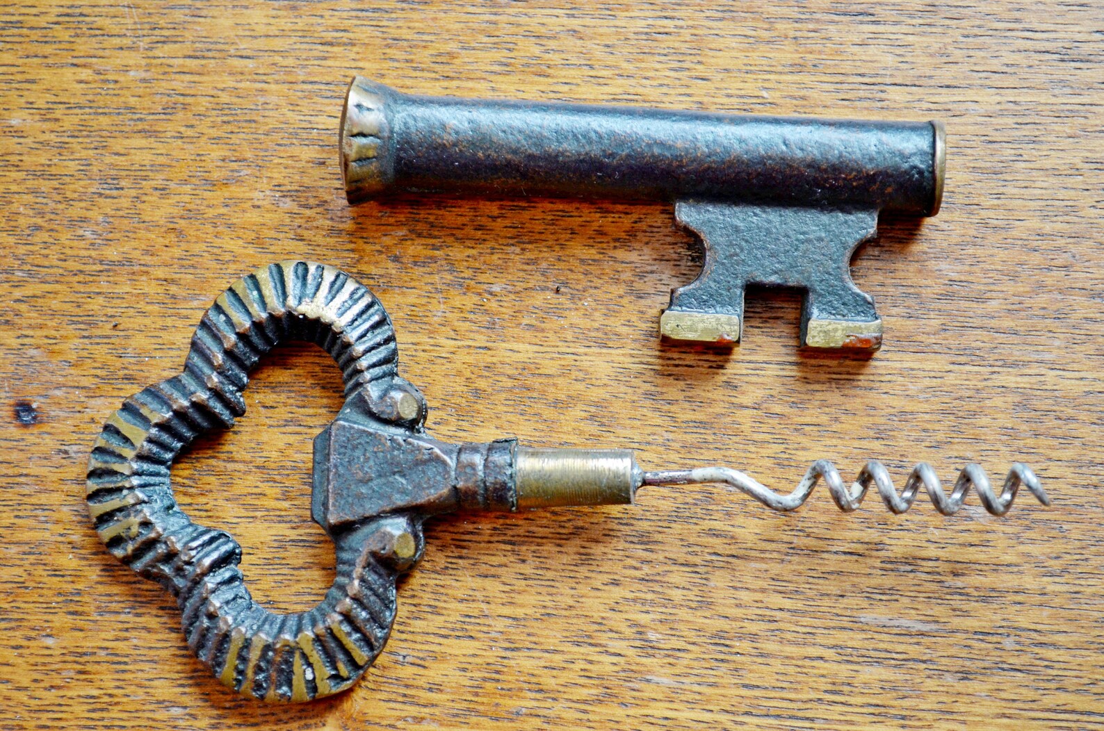 Vintage BRASS Corkscrew Key RIGA Old Large Wine Bottle Opener Etsy UK