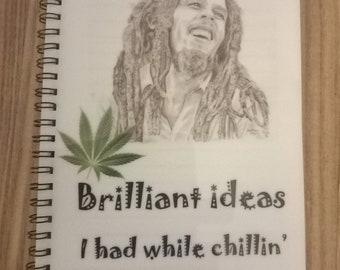 Bob Marley Notebook. Artwork adapted from my original pencil drawing
