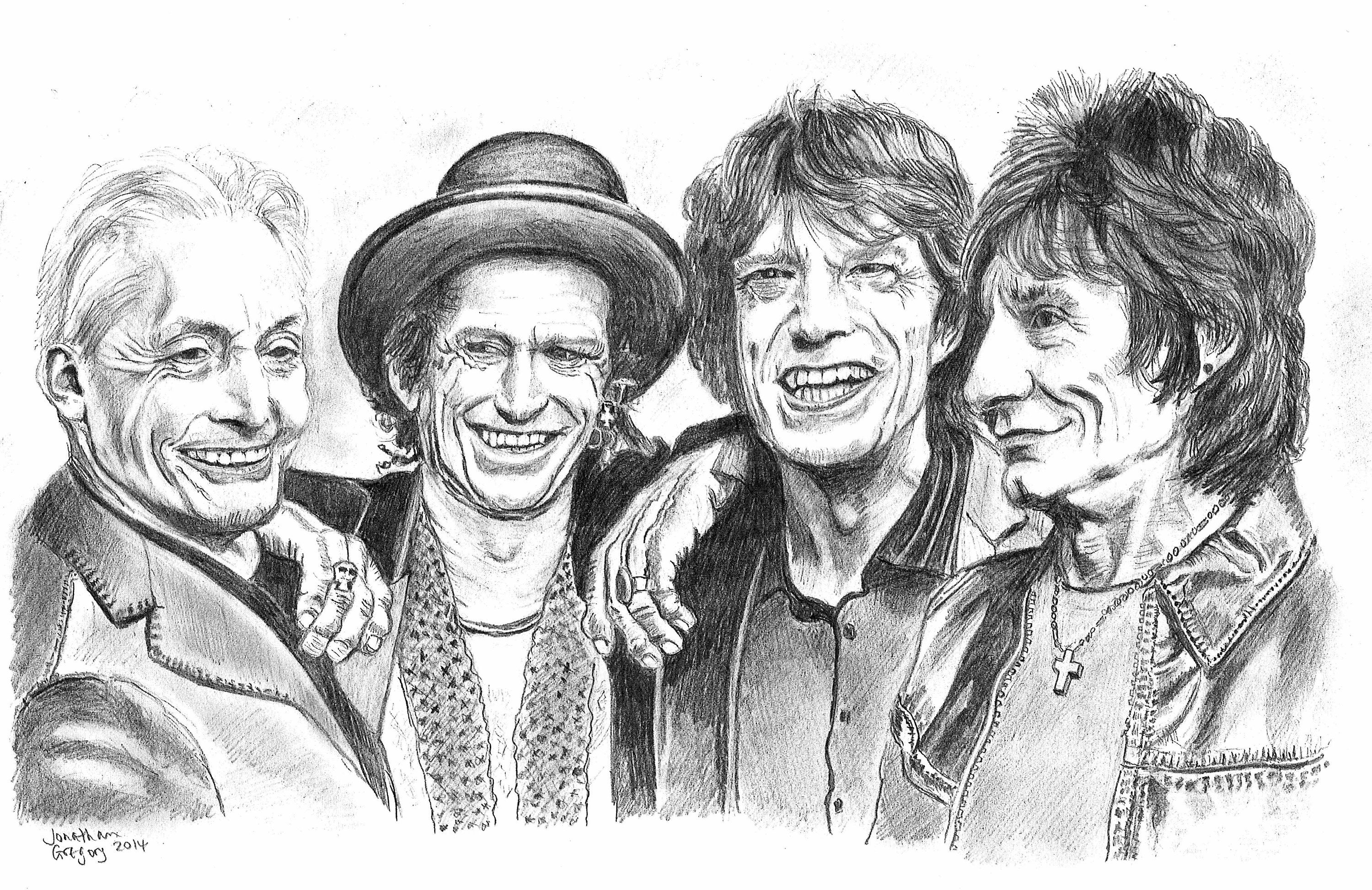 Die Rolling Stones A4 montierter Druck meiner Original Etsy