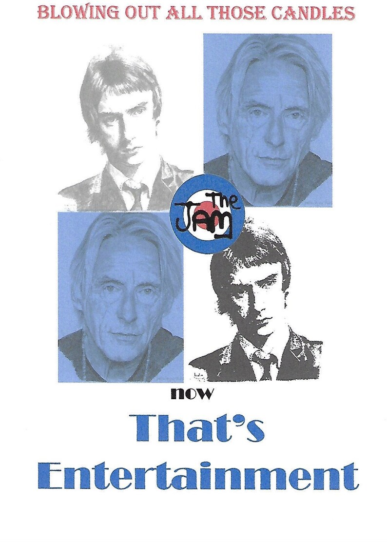 Paul Weller Birthday Card. Artwork Adapted From My Original Pencil